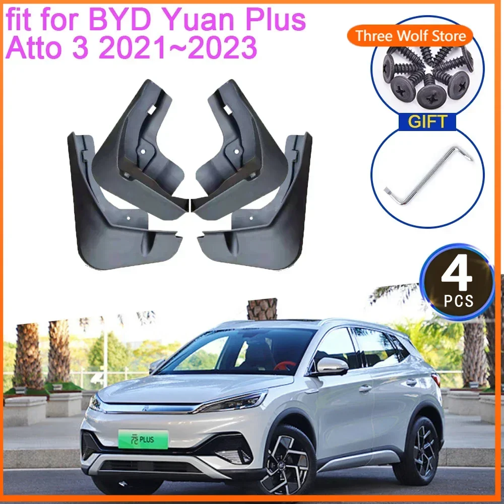 

Mudguards for BYD Atto 3 Yuan Plus EV 2021~2023 Accessories 2022 Mud Flaps Anti-splash Guards Fender Front Rear Wheel Car Stying