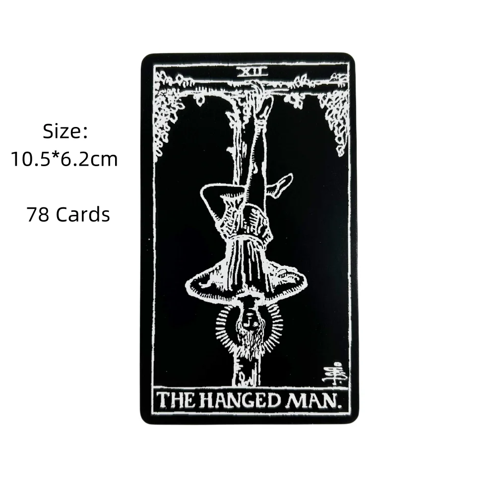 Black and White Rider Tarot Deck 78 Pcs Tarot Cards for Beginners Tarot System Pocket Size