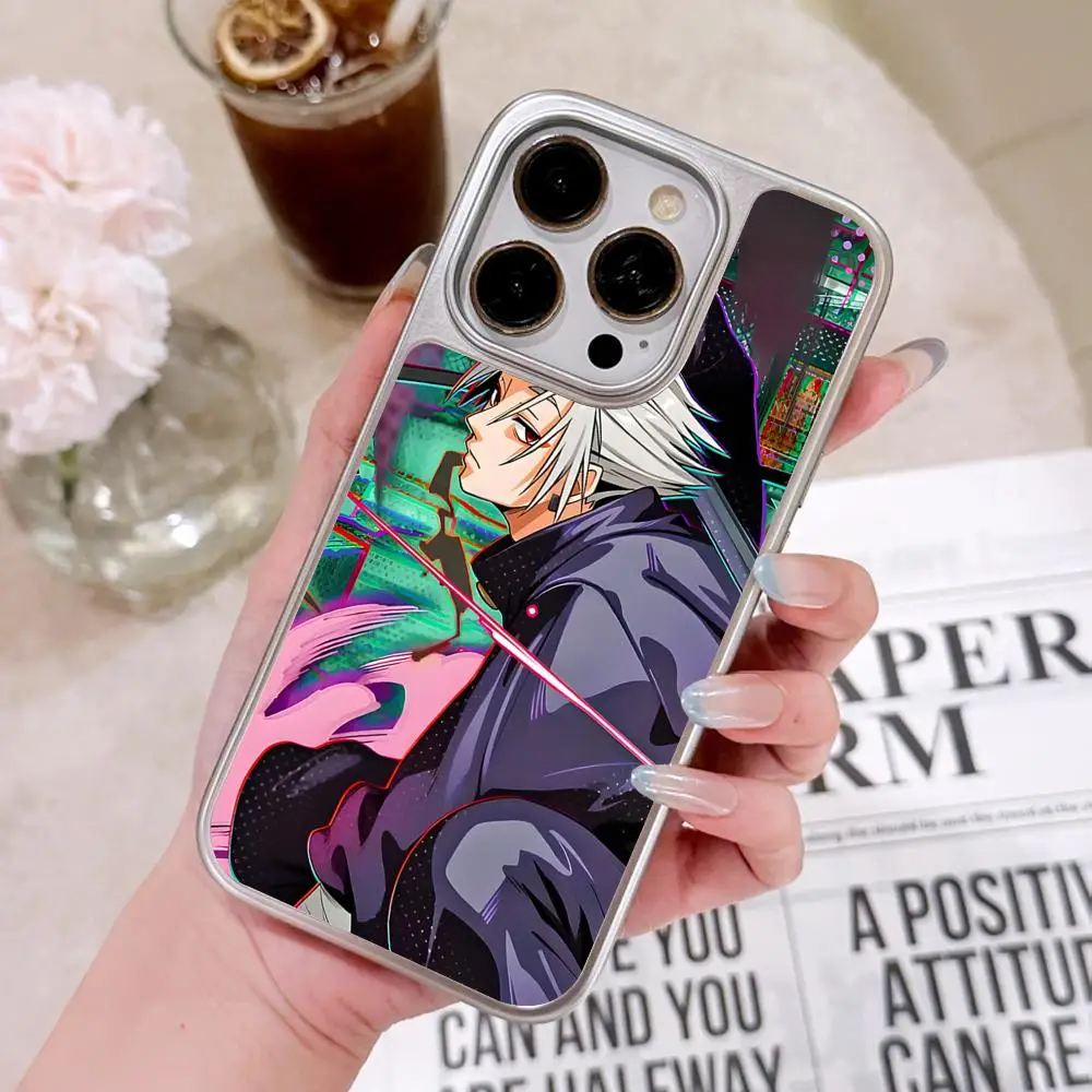 

Sakamoto Days Gaku Phone Case for iPhone 17 16 15 14 13 12 11 Air Pro Max Plus Silver Plating Colorful Cover Luxury Pretty