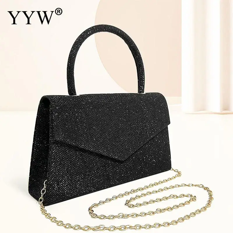 Bags for Women Evening Clutch Handbag Bling Sequins Top Handle PU Leather Shoulder Bag Female Formal Occasion Messenger Purse