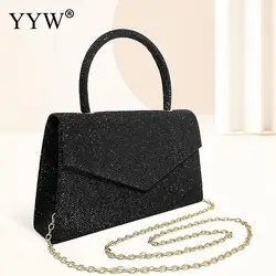 Bags for Women Evening Clutch Handbag Bling Sequins Top Handle PU Leather Shoulder Bag Female Formal Occasion Messenger Purse