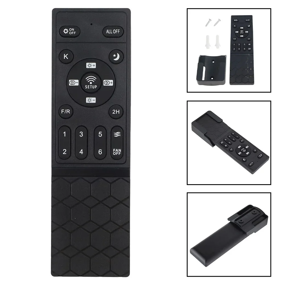 Inverter Controller Ceiling Fan Remote With 6-Speed Adjustment And 2 Hour Sleep Timer, Compatible With 20-40W Receiver, Black