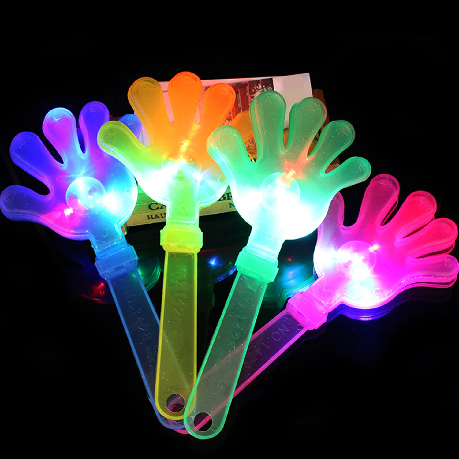 1pcs Hand Clappers Light up LED Clappers Noisemakers Loud Noise Maker Toy Clap Toy for Wedding Birthday Party Favors Supplies