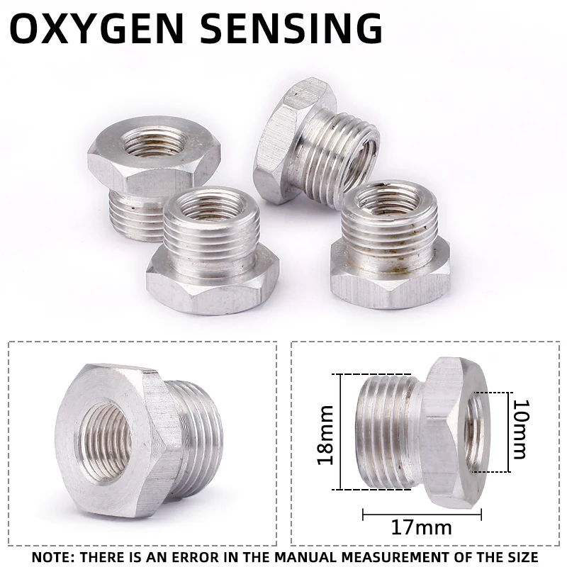 Universal Oxygen Sensor Hex Plug Screw And Nut 304 Stainless Steel Oxygen Sensor M18x1.5 Exhaust Weld