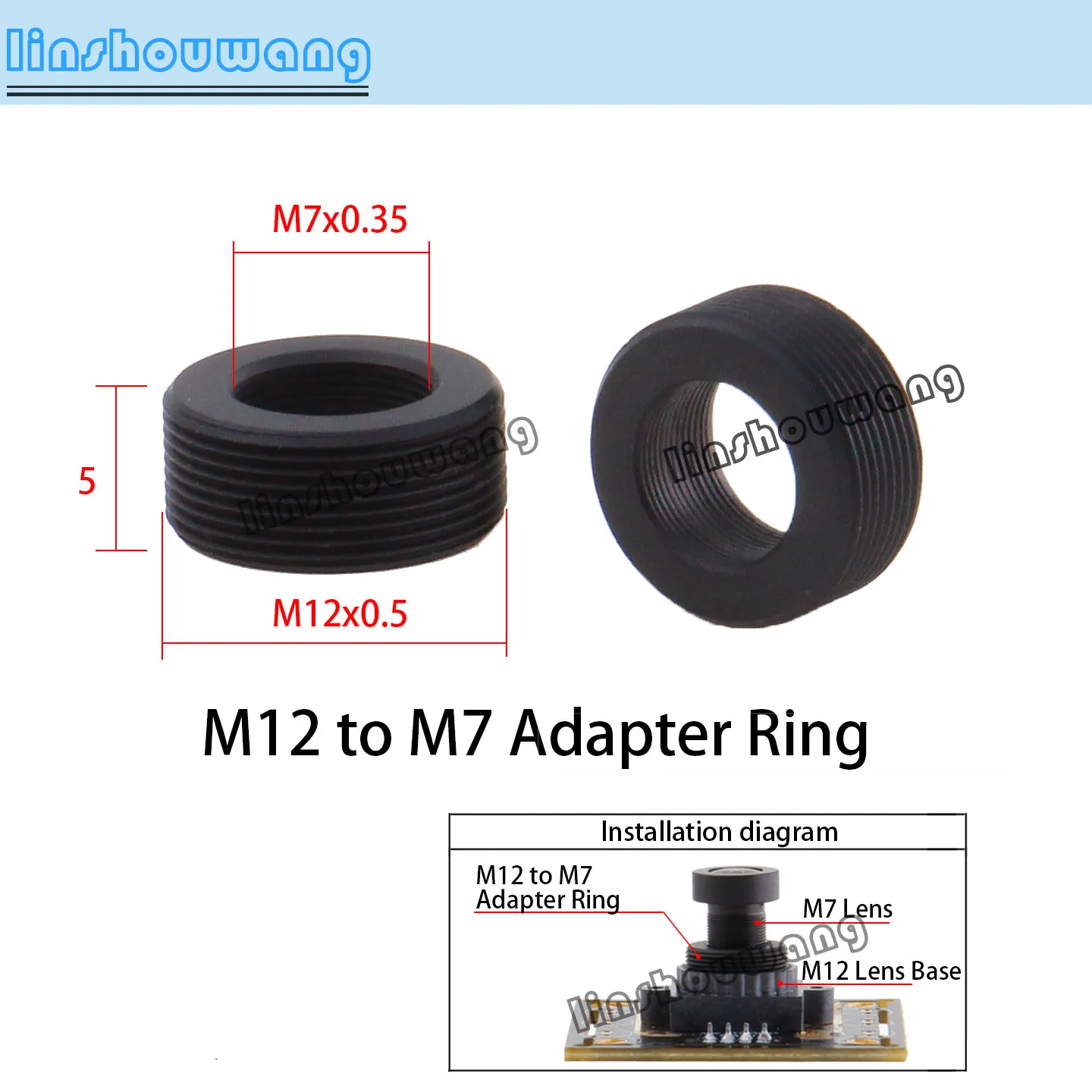 adaptador-de-lente-de-metal-m7-para-m12-conversor-de-camera-m12-para-lente-m7-anel-adaptador-m12-para-m7-anel-adaptador-m7-para-m12