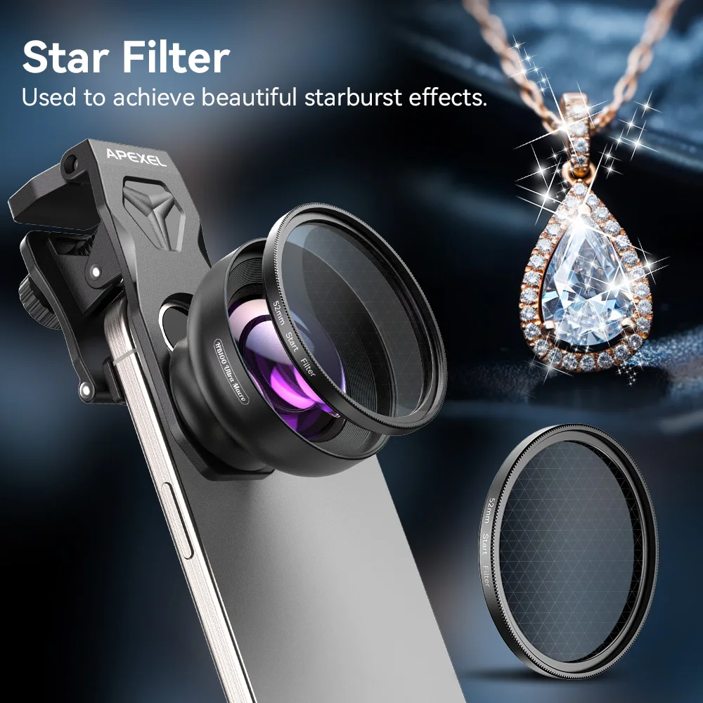 

APEXEL Upgraded 110mm Macro Lens HD Smartphone Camera Lens for Micro World & Education Tool, For iPhone Samsung and Other Phones