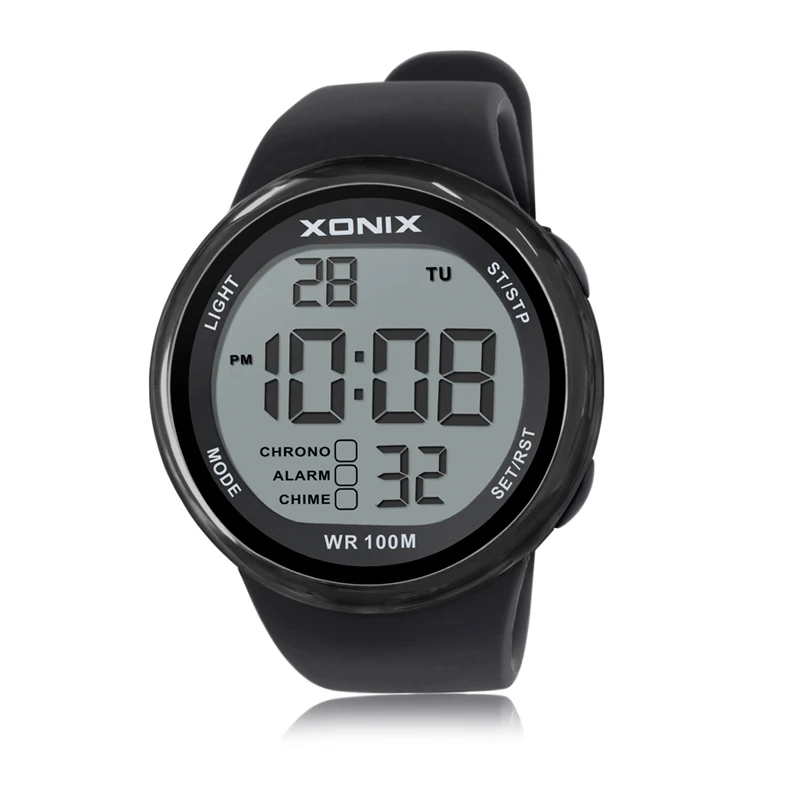 GOLDEN Classic New Fashion Sports Watch Alarm Countdown LED Digital Diving Swimming Hardlex Mirror Sumergible Wristwatch GJA