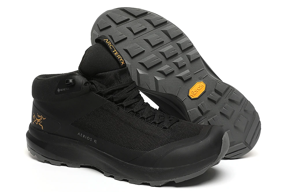 2025 New ARCTERYX  AERIOS FL MID GORE-TEX Men Mid Top Waterproof Shoes Gold Anti Slip Hiking Shoes Bird Shoes Eur40-45