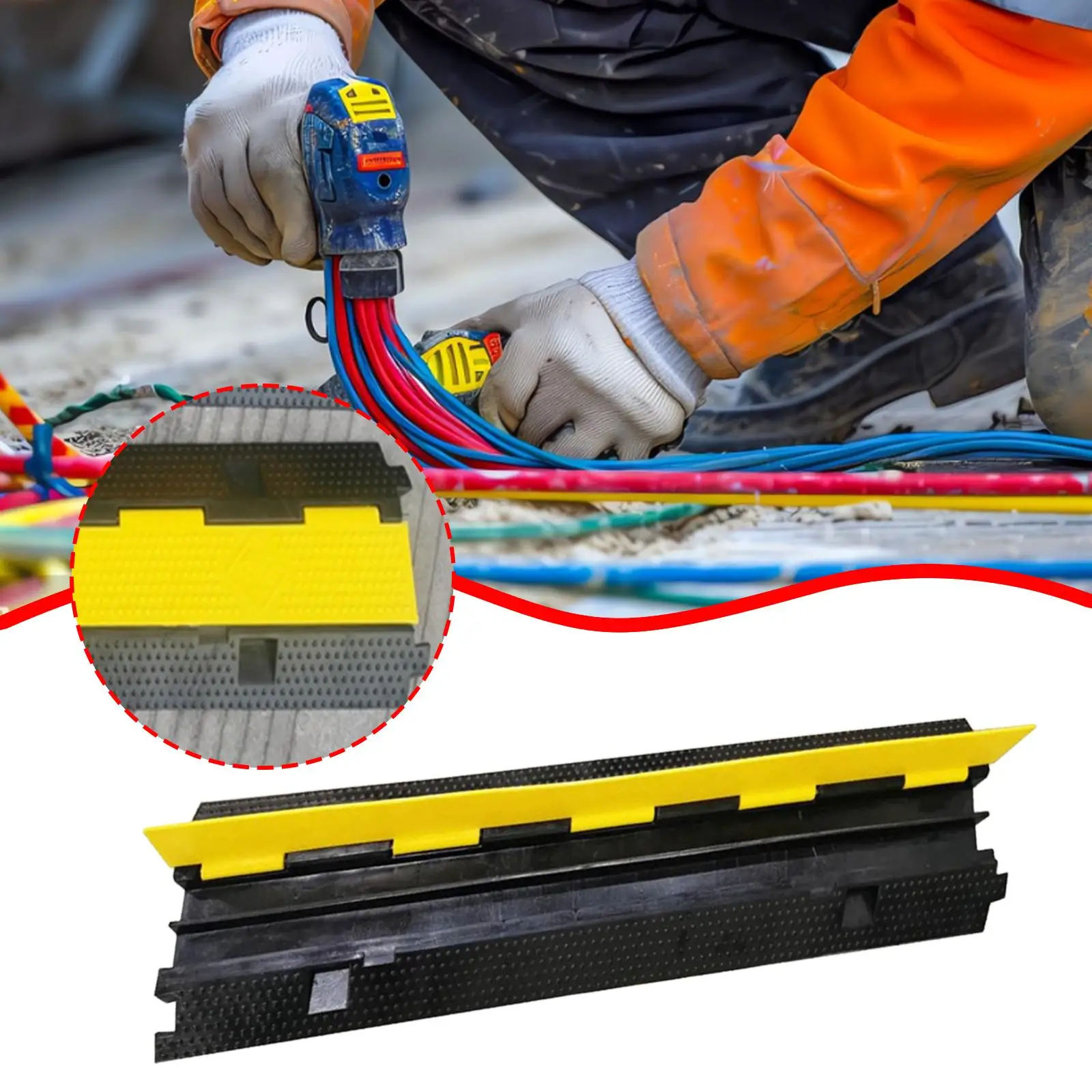 Protector de cable Rampa Manguera de entrada Rampa de cable Cubierta protectora Cubierta de cable para gimnasios