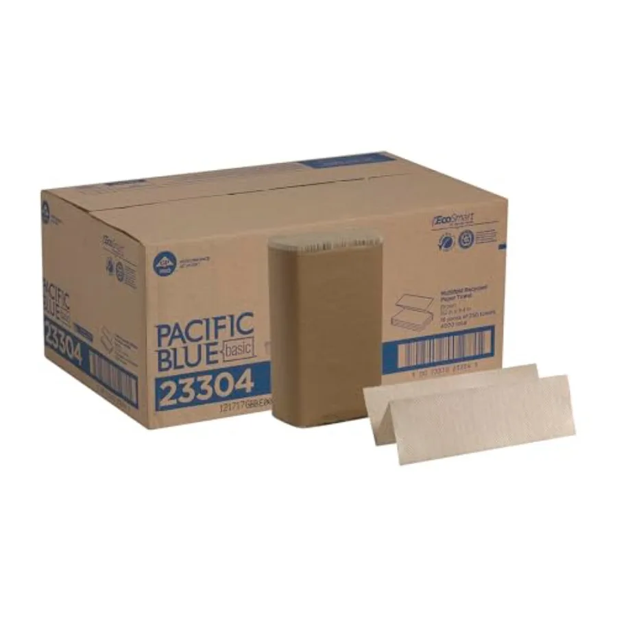 

Бумажные полотенца Pacific Blue Basic Recycled Multifold, ранее под брендом Envision от GP PRO (), 23304, 250 полотенец в упаковке, 16 упаковок.