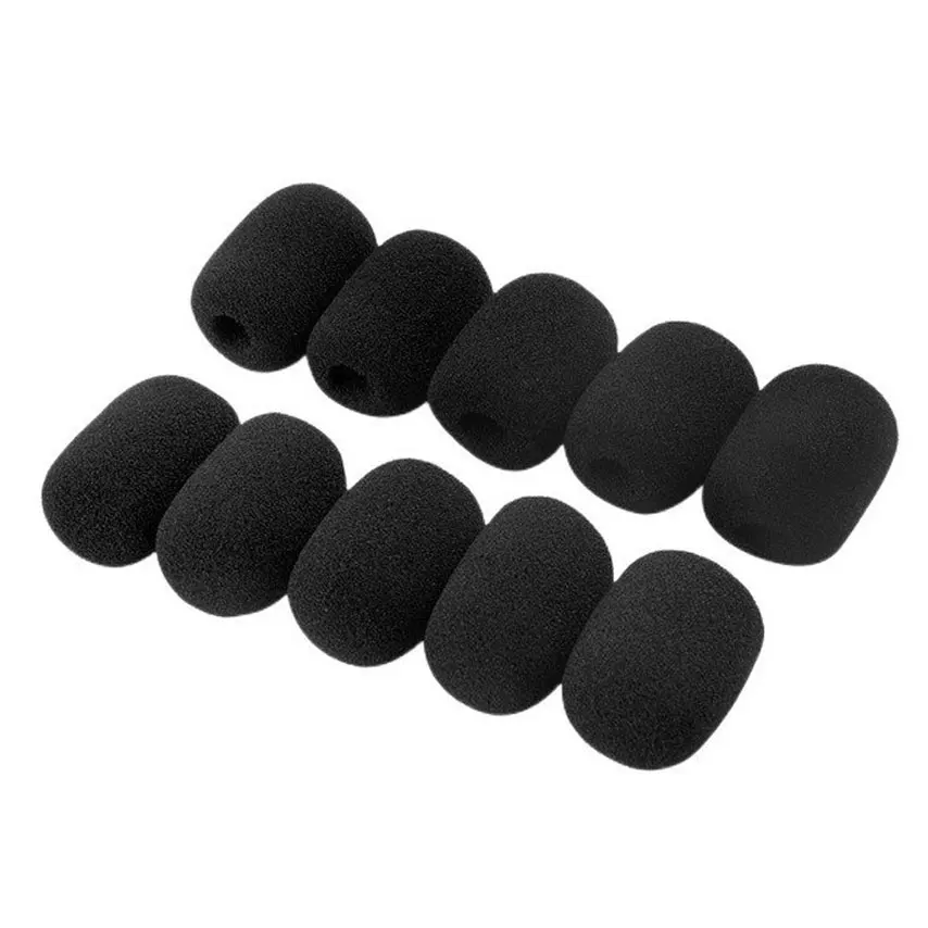 10 Stück Mini-Mikrofon-Schaumstoffabdeckungen, Mikrofon-Schutz, Windschutz-Schwamm, Ersatz für Headset, Geräuschreduzierung, Windschutz für Pop-Filter zur Audioaufnahme – Detail 4
