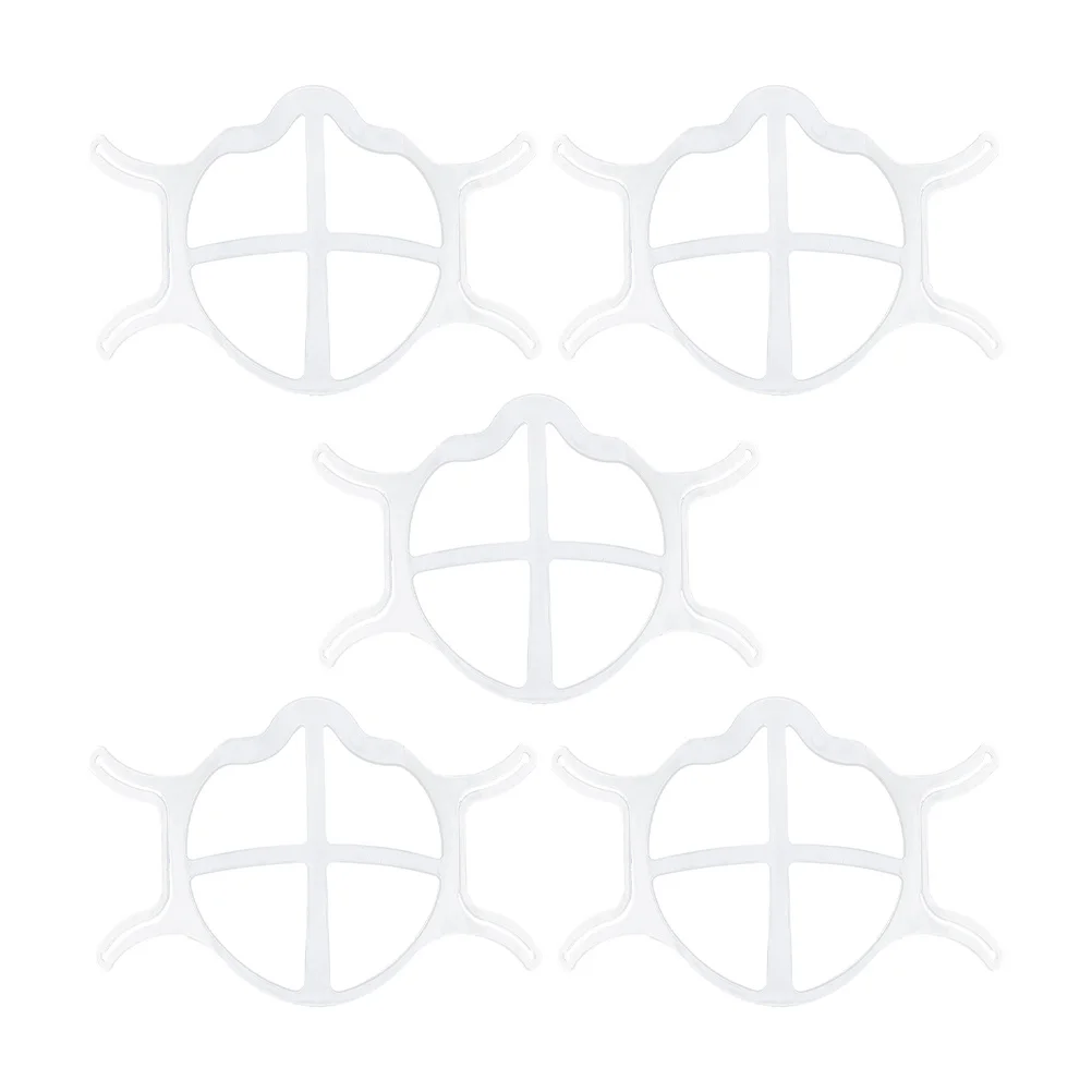 5Pcs Mask Inner Bracket Silicone Support Flexible 3D Mask Mouth Guard Breathable Frame for Comfortable Airflow Mask Bracket 