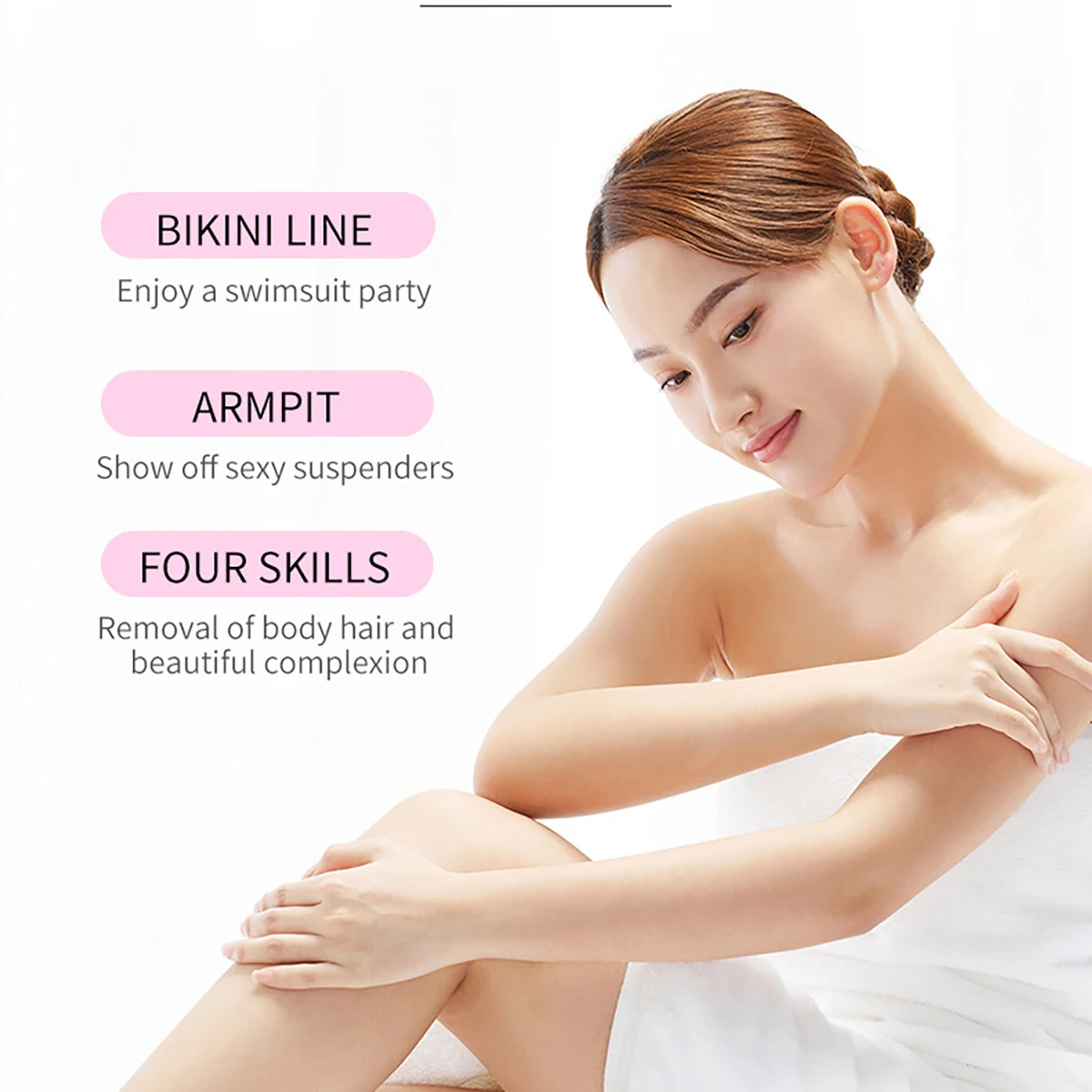 Hair Removal Cream Hair Removal Smoothing Cream, Easy Hair Removal Refreshing Texture Fits the Skin, for Body, 50g