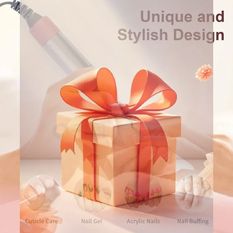 【HBA】35000rpm 5 pinos elétrica máquina de broca do prego alça handpiece pedicure substituição caneta manicure ferramenta beleza acessório