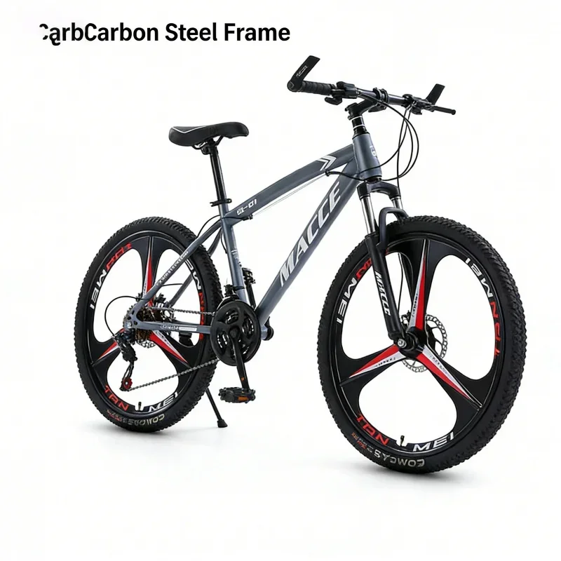 

Серый 3-колесный горный велосипед премиум-класса с 26-дюймовыми колесами для взрослых и студентов, для активного отдыха, с амортизацией, регулируемый