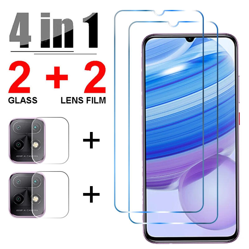 4IN1 Tempered Glass for Redmi Note 9 Pro 8 Pro 9S 8T Camera Lens Film Screen Protector on Xiaomi Redmi 9 9T 9A 9C 8A Phone Glass