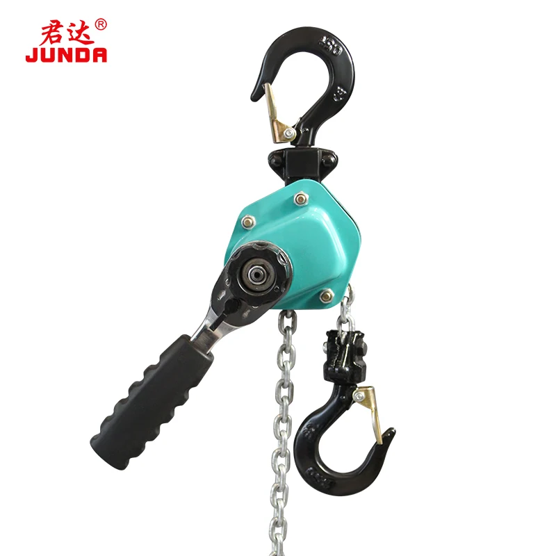 Imagem -03 - Junda Mini Lever Chain Block Manual de Gancho e Punho 250kg 500kg 750kg 15 m 3m 6m