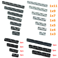 MOC Technical Special Parts 1x3 1x4 1x5 1x6 1x7 1x9 1x11 Beam Center Thick Hole Building Blocks Studless Liftarm Crane DIY Brick