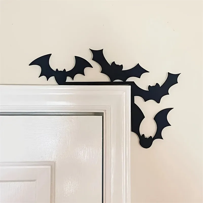 Böse Cartoon-Wandskulptur für den Türbereich |   Halloween- und Weihnachtsgeschenk, festliche Dekoration mit schwarzer Silhouette für den Innenbereich