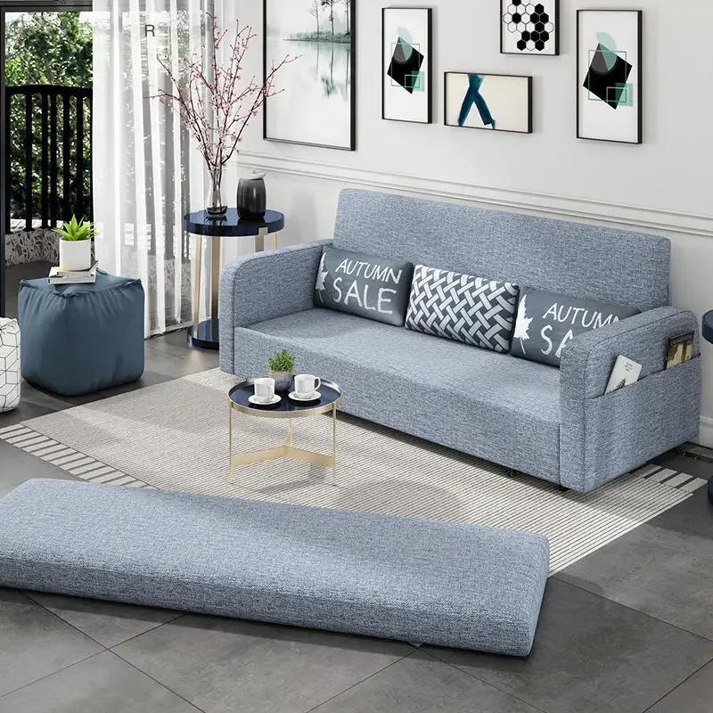 

Folding sofa bed dual-purpose multi-functional small apartment living room study technology cloth telescopic home rental room