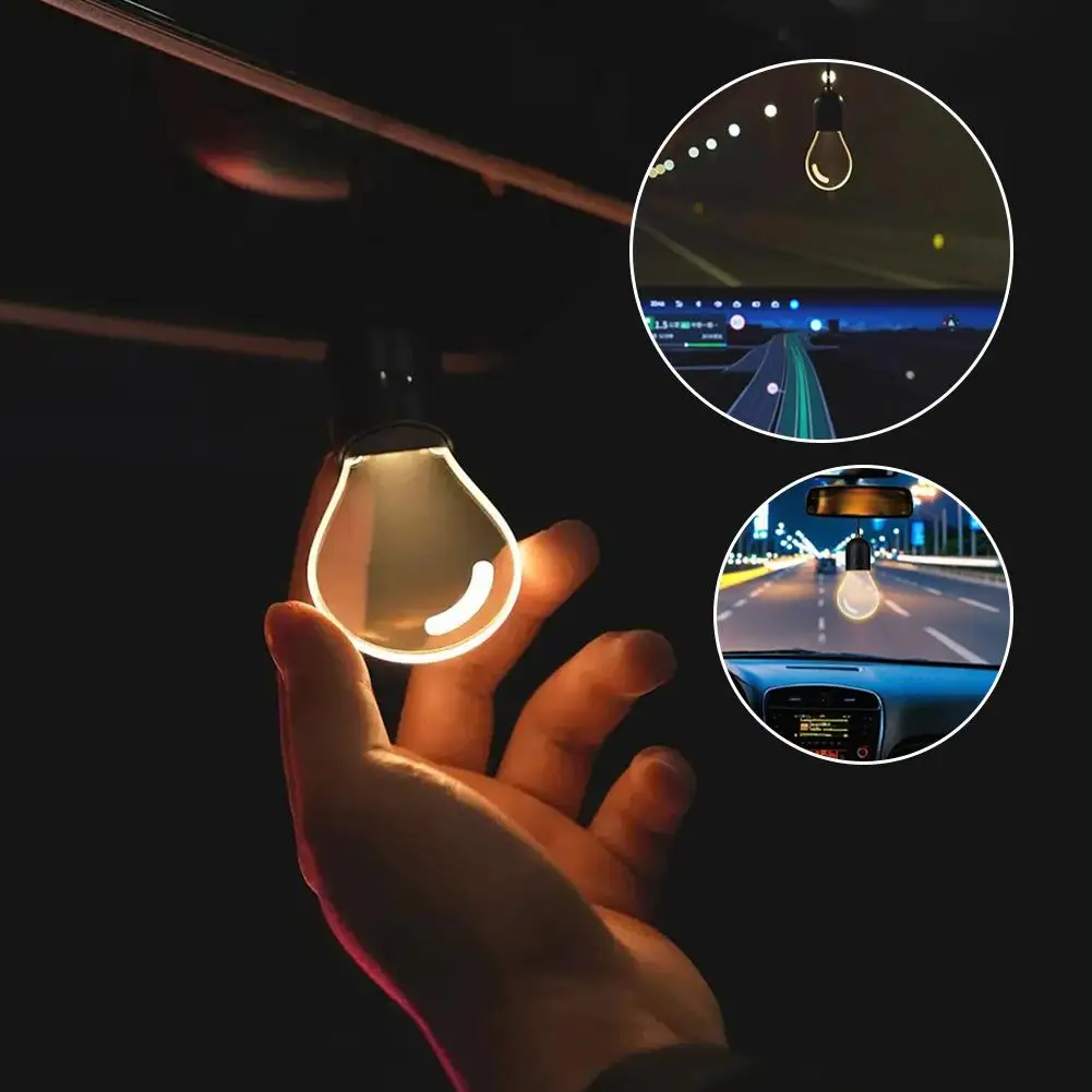 NEW Portable Car LED Ambient Light Decor Adjustable Setting Hanging Light-up Car Pendant Ornament Gift Auto Interior Accessories