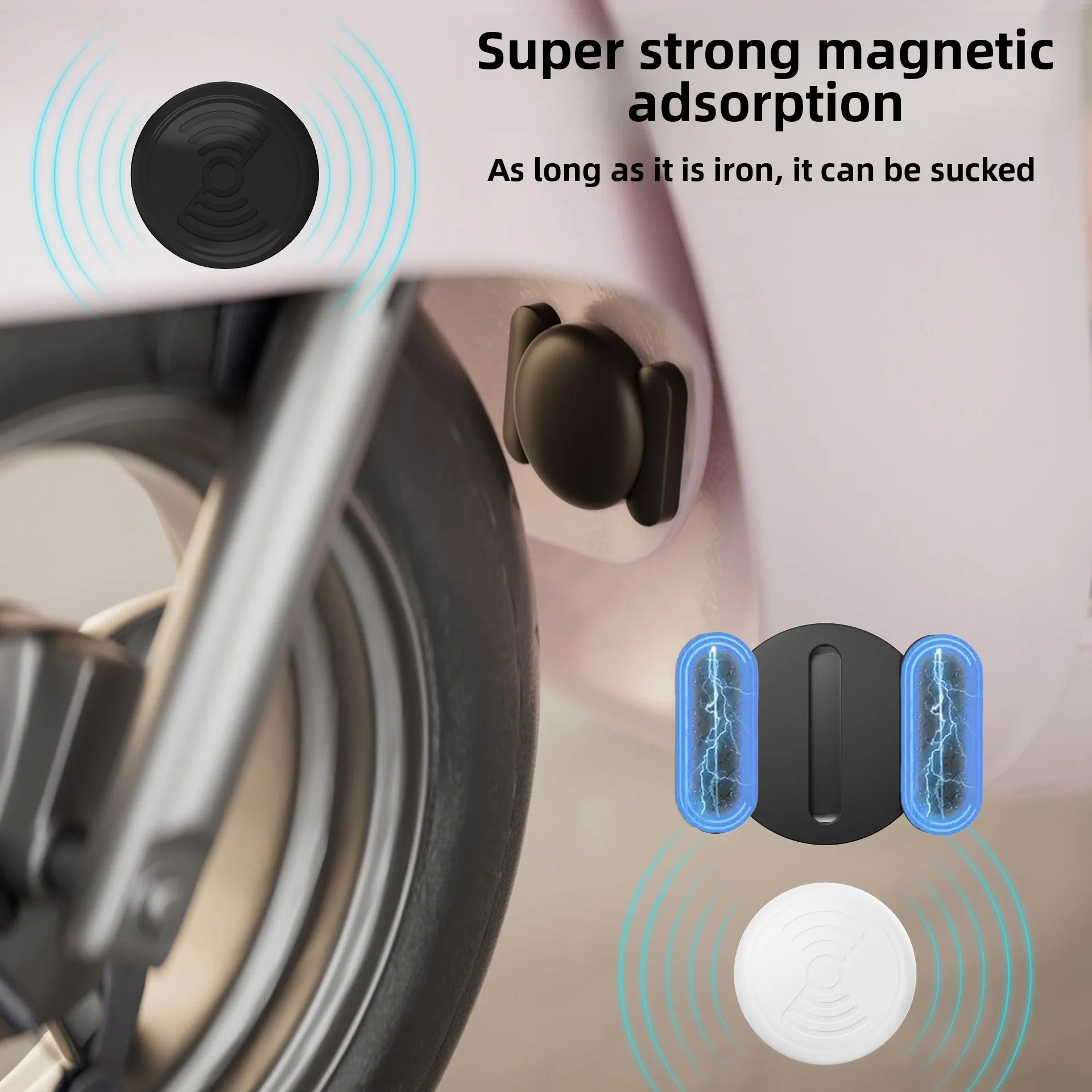 جهاز تحديد المواقع GPS AirTag جهاز تعقب عالمي مغناطيسي قوي لكبار السن والدراجات النارية وجهاز مضاد للفقدان