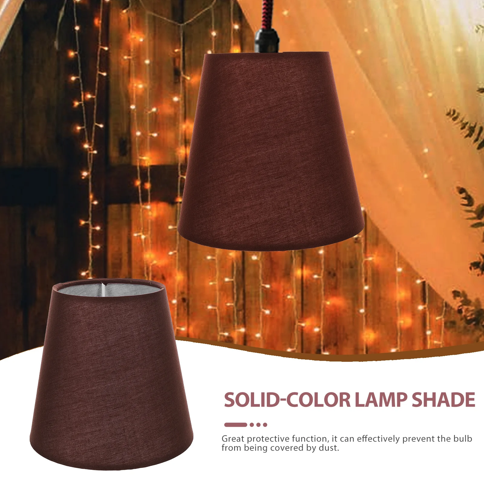 

Macaron Color Fabric Lampshade Brown Meson Cloth Chandelier Wall Light Covers Small Lamp Shades Lampshades Table Lamp Universal