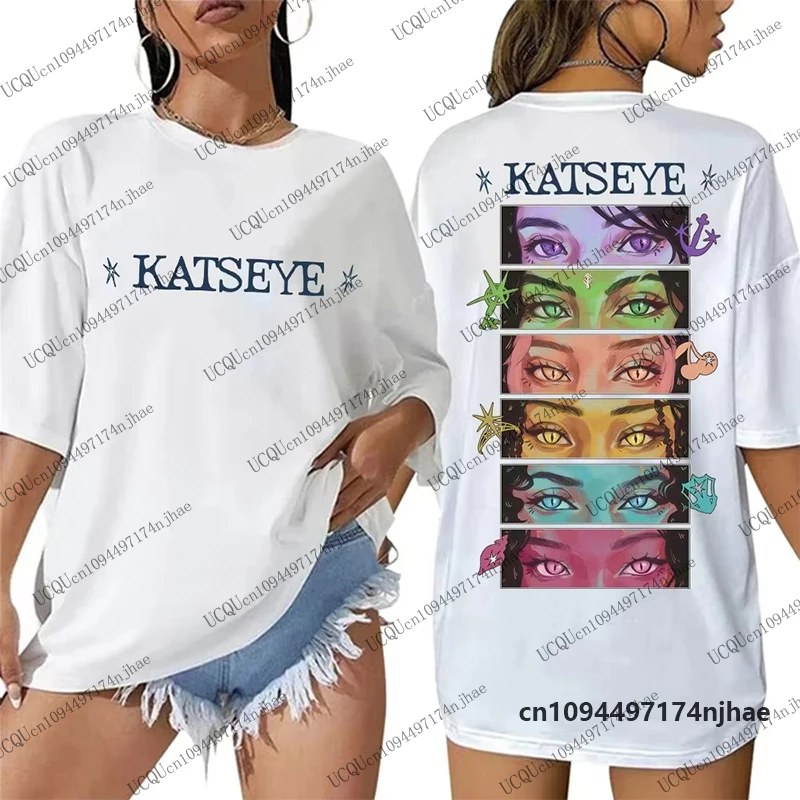 2026 Kpop Katseye Eyes Graphic Cotton T-Shirt For Women Summer Short Sleeve Aesthetic Y2K Surfing Tees Casual Kids/Adult Tops