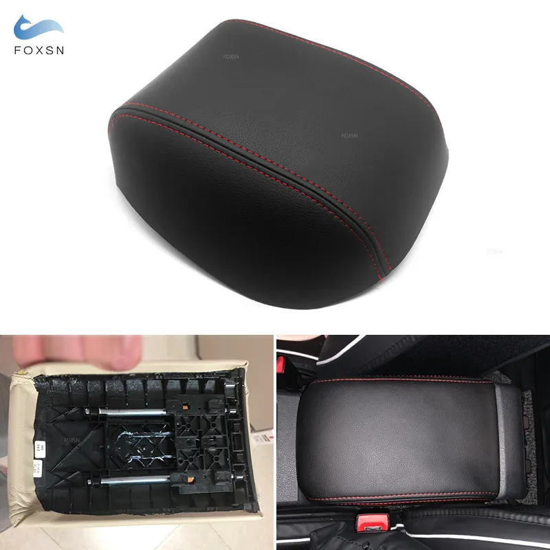 For VW Golf 7 MK7 2014 2015 2016 2017 2018 Microfiber Leather Car Styling Interior Center Armrest Console Box Cover Trim