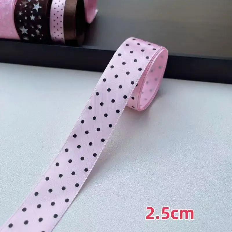 12-teiliges Set aus rosa-braunen gestreiften Bändern, Kombination aus Spitze, handgemachte Schleifen, Haaraccessoires, Geschenkverpackung, DIY-Material, Geschenk – Detail 7