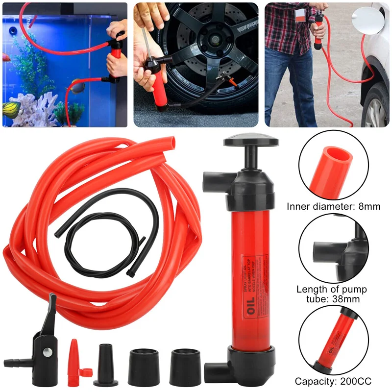 Pumping Oil And Gas With Siphon Pipe To Transport Manual Pump Oil Liquid Water Chemical Delivery Pump Hand Pump Car Modelin