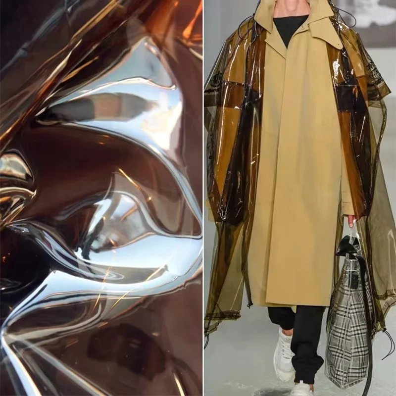 0.3mm Transparent TPU PVC Plastic Fabric Film 0.5m Waterproof for Raincoat Coat Bag DIY Craft