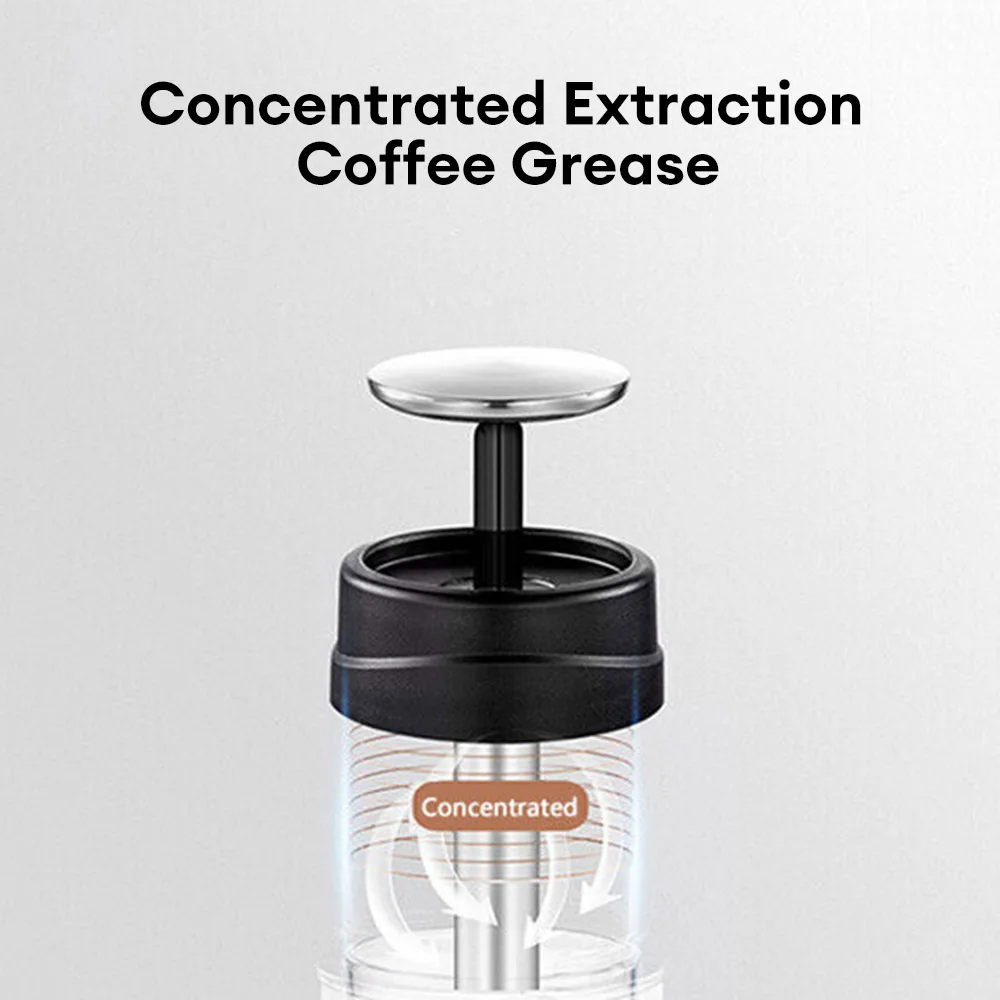 Portable Espresso Machine Hand Press Capsule Ground Coffee Brewer Mini Coffee Maker for Travel Picnic Camping Coffeeware