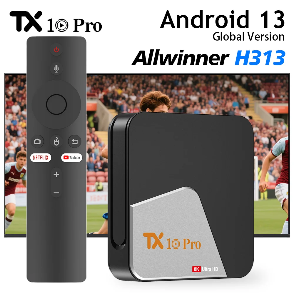 TX10 PRO Smart TV Box AIIwinner H313 5G 2.4G Dual Wifi TV BOX 8K Android 13 Bluetooth 5.0 Set Top Box Reproductor Multimedia
