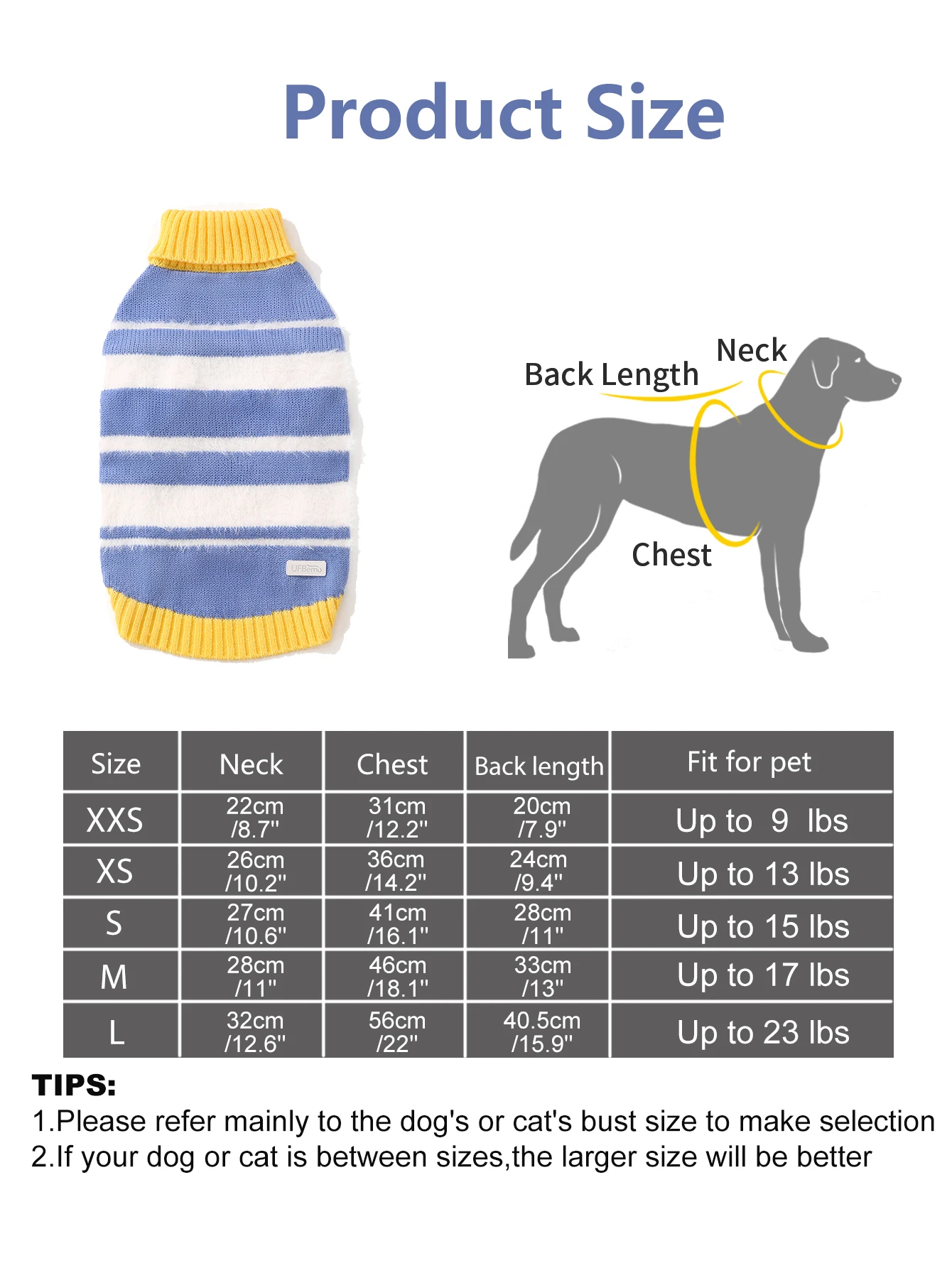 UFBemo Autumn Winter Dog Knitted Sweater for Small Dog Cat Soft Cozy Warm Clothes Chihuahua Schnauzer Pet Costume