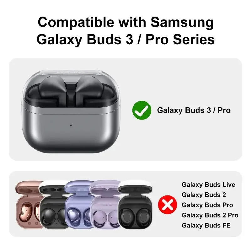 غطاء حماية لسماعات الأذن لهاتف سامسونج جالاكسي بادز 3 برو، غطاء حماية لسماعات الرأس من السيليكون الناعم، غطاء حماية لـ Skin Buds3 Box