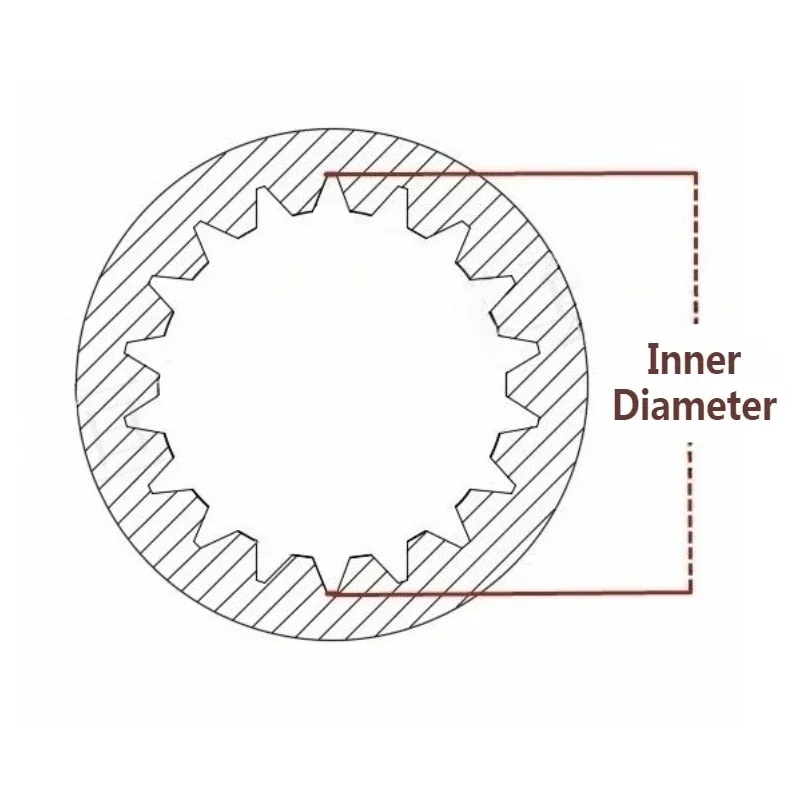 1PCS 14-Teeth Internal Spline Coupling Sleeve for Tractor PTO Driveline Inner 64x28mm Major Dia.20mm