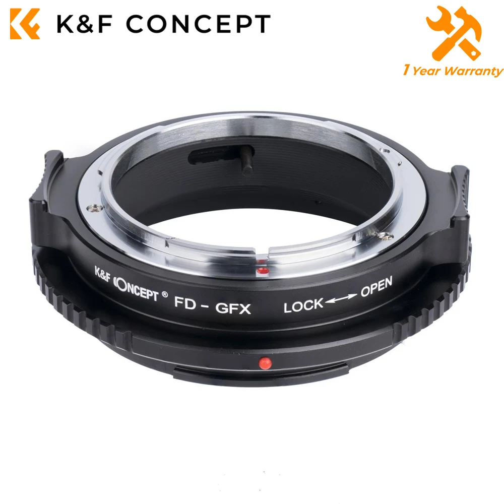 K&F Concept FD-GFX Mount Adapter for Canon FD and FL Lenses 35mm Series to Fuji Medium Format Camera Port Lens Adapter