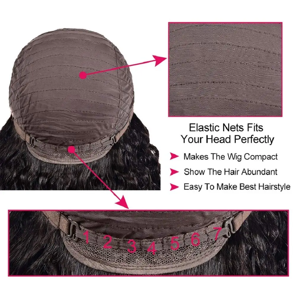 180 Dichte Wasserwelle Echthaar Perücken volle Maschine Perücke mit Pony indischen Remy Echthaar Wasser lockige Perücken kurzes Haar Frauen Natu