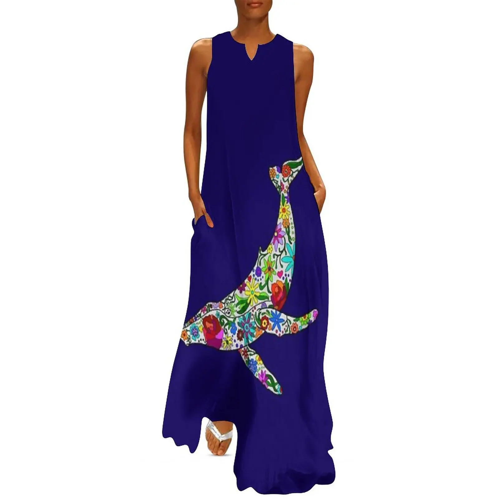 

Humpback whale filled with flowers - Version 3 Long Dress dresses for woman summer dresses women 2025 evening dress ladies
