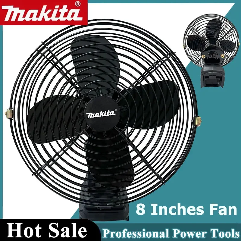 

Makita 8 Inches Wireless Camping Fan Camping Essentials Accessories High Speed Fan Outdoor Cordless for Picnic Tent Bedroom