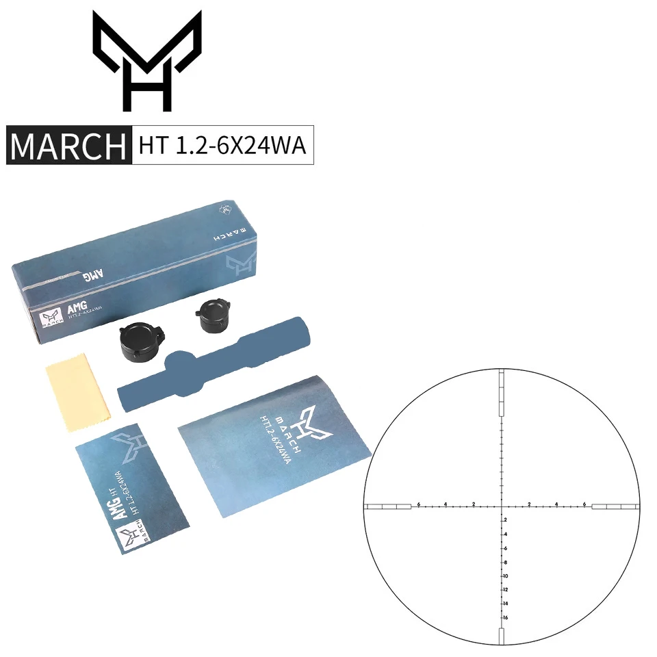 MARCH HT1.2-6X24WA Hunting Optical Sight  Air Rifle Scope Compact Riflescope Tactical PCP Gun Aimsight Airsoft Luneta AR 15