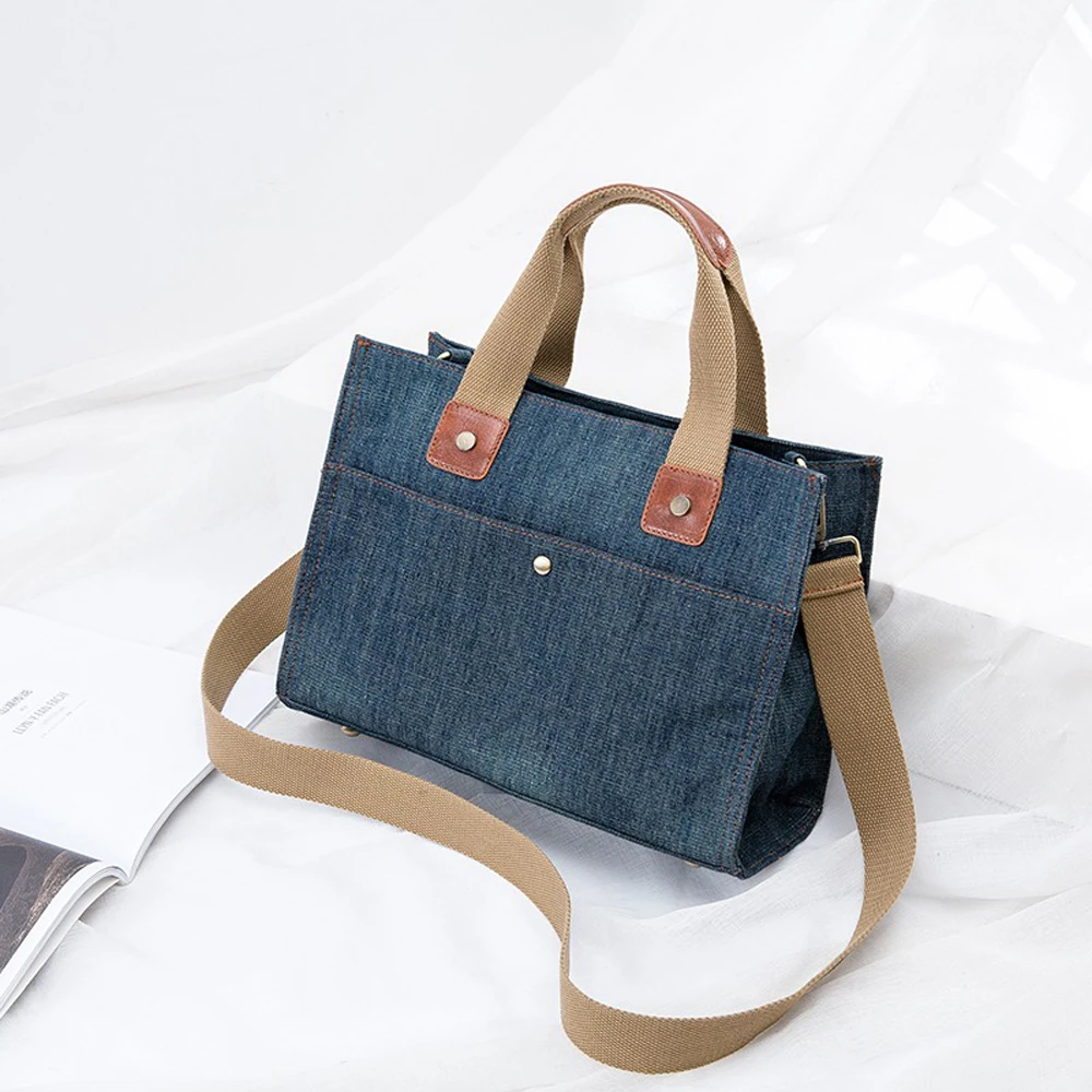 Annmouler Casual Bag for Women Large Capacity Denim Bag New Design Tote Bag Female Crossbody Bag Luxury Handbags