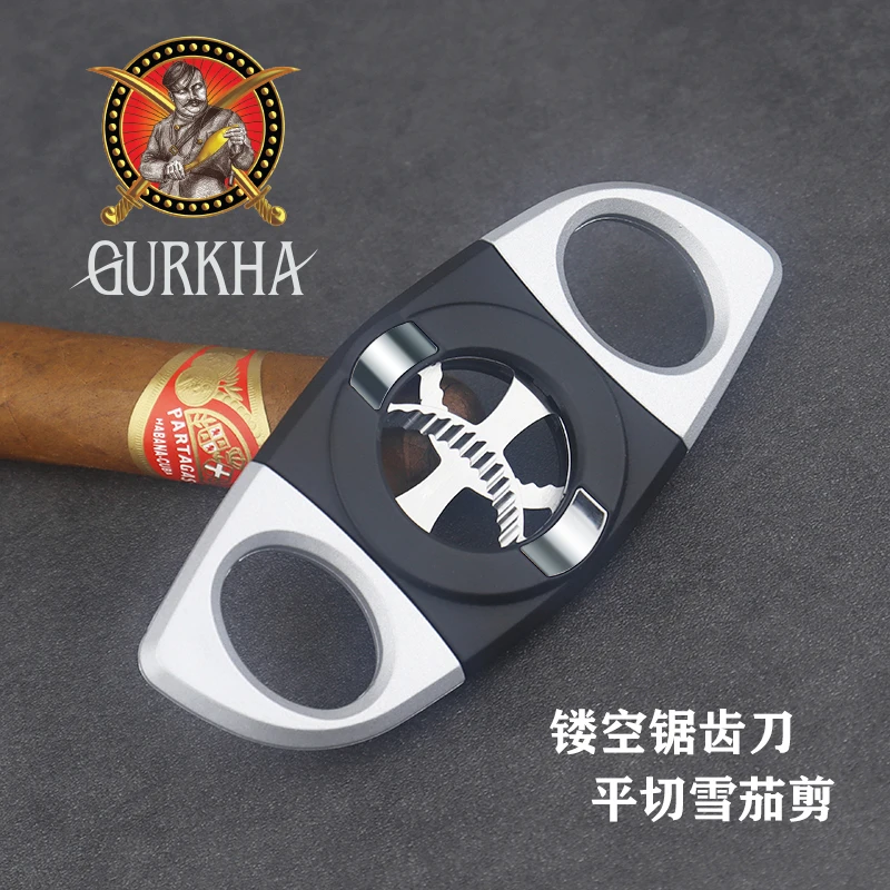 

Classic Cut-out Serrated Knife Cigar Cut 28MM Large Caliber Cigar Cut Sharp Carry The Cigar Holder Cigar Accessories