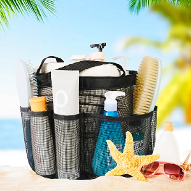 Transparente Netz-Kosmetiktasche, Wasserdichter Reise-Organizer, Tragbare Dusch- und Kosmetiktasche, Strand-, Fitness- und Badezimmer-Zubehör-Aufbewahrungstasche – Detail 11