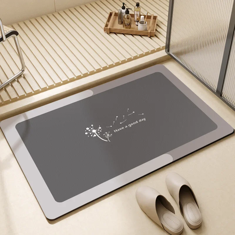 Simple toilet Bathroom floor mat Soft diatom mud Strong absorbent mat Non-slip entry mat Toilet door mat