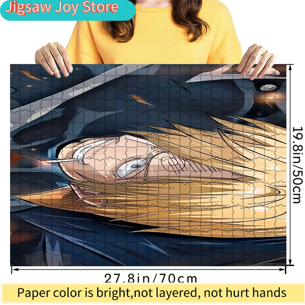 

Премиальный бумажный пазл с изображением Винсмоука Санджи из One Piece в образе, выполняющего сложное кулинарное искусство, размер 27,8x19,8 дюймов, большой размер, DIY A