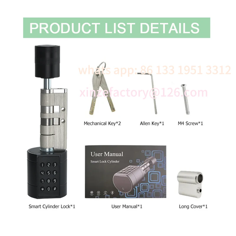 تخصيص Tuya APP بصمة اسطوانة الإلكترونية قفل الباب الذكي لوحة المفاتيح الرقمية رمز مفتاح بطاقة التحكم عن بعد قابل للتعديل Hom #6