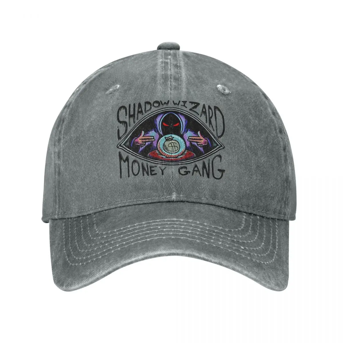 

Baseball Caps Shadow Wizard Money Gang Merch Unisex Style Fashion Distressed Washed Horror Eyes Casquette Dad Hat