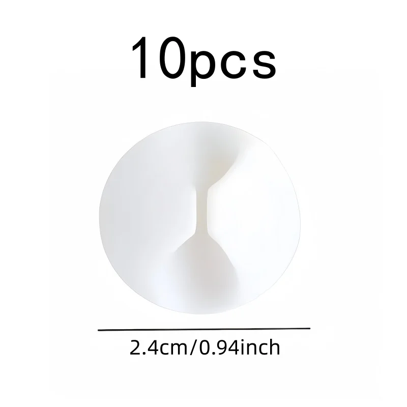 Wire Clips 10 pcs, Self Adhesive, Keep Charging Cables and Cords Tidy, for Home, Office and Car, Reusable, Durable